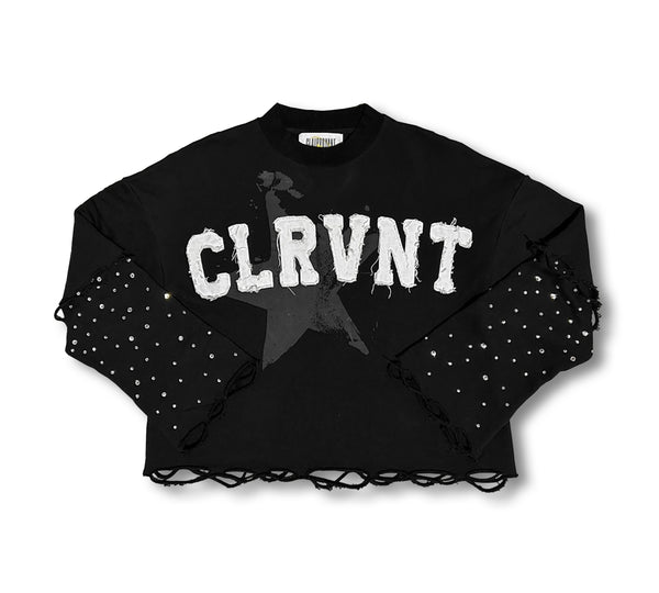 Black CLRVNT Long-Sleeve Shirt