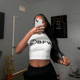 White CBFW Crop Top