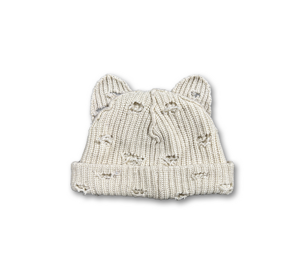 Biege CLRVNT Cat Ear Beanie