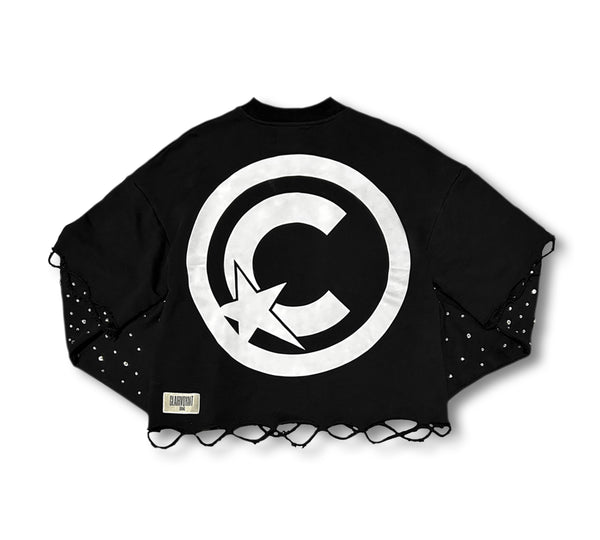 Black CLRVNT Long-Sleeve Shirt