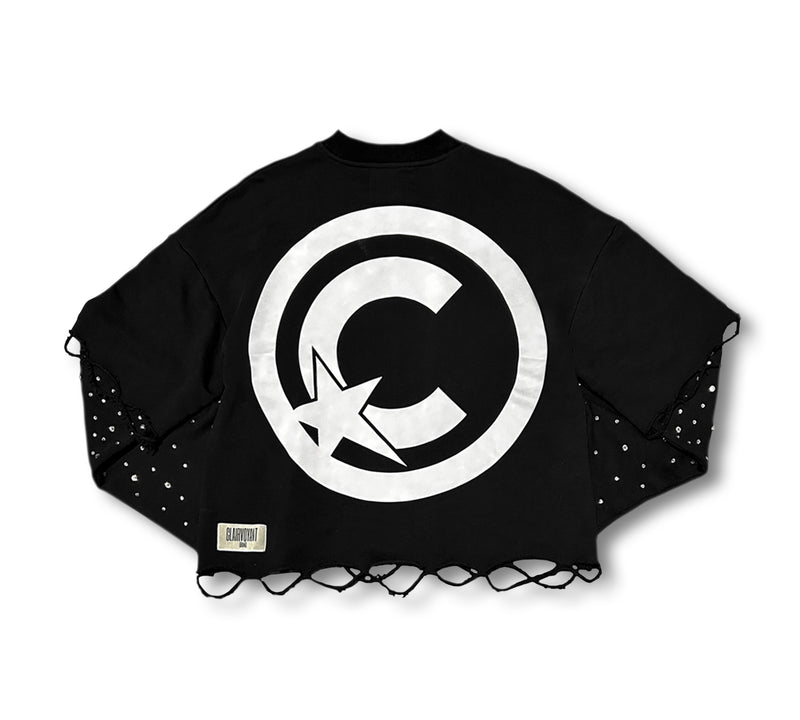 Black CLRVNT Long-Sleeve Shirt
